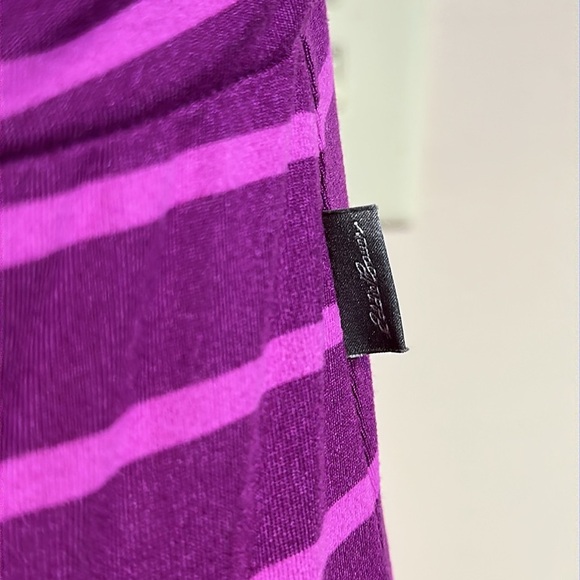Eddie Bauer Purple Striped Midi Dress - Picture 2 of 4
